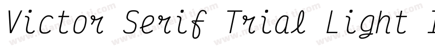 Victor Serif Trial Light Italic字体转换